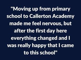 Callerton Academy student quote 